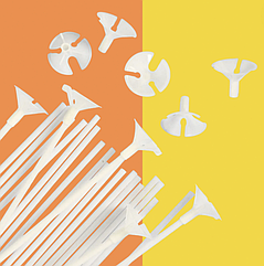 Палички для куль , 10 шт в комплекті | Білі