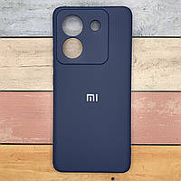 Чохол для Xiaomi Poco M7 Pro (5G) оригінальний бампер Fibra, із захистом камери, Soft Touch. Синій