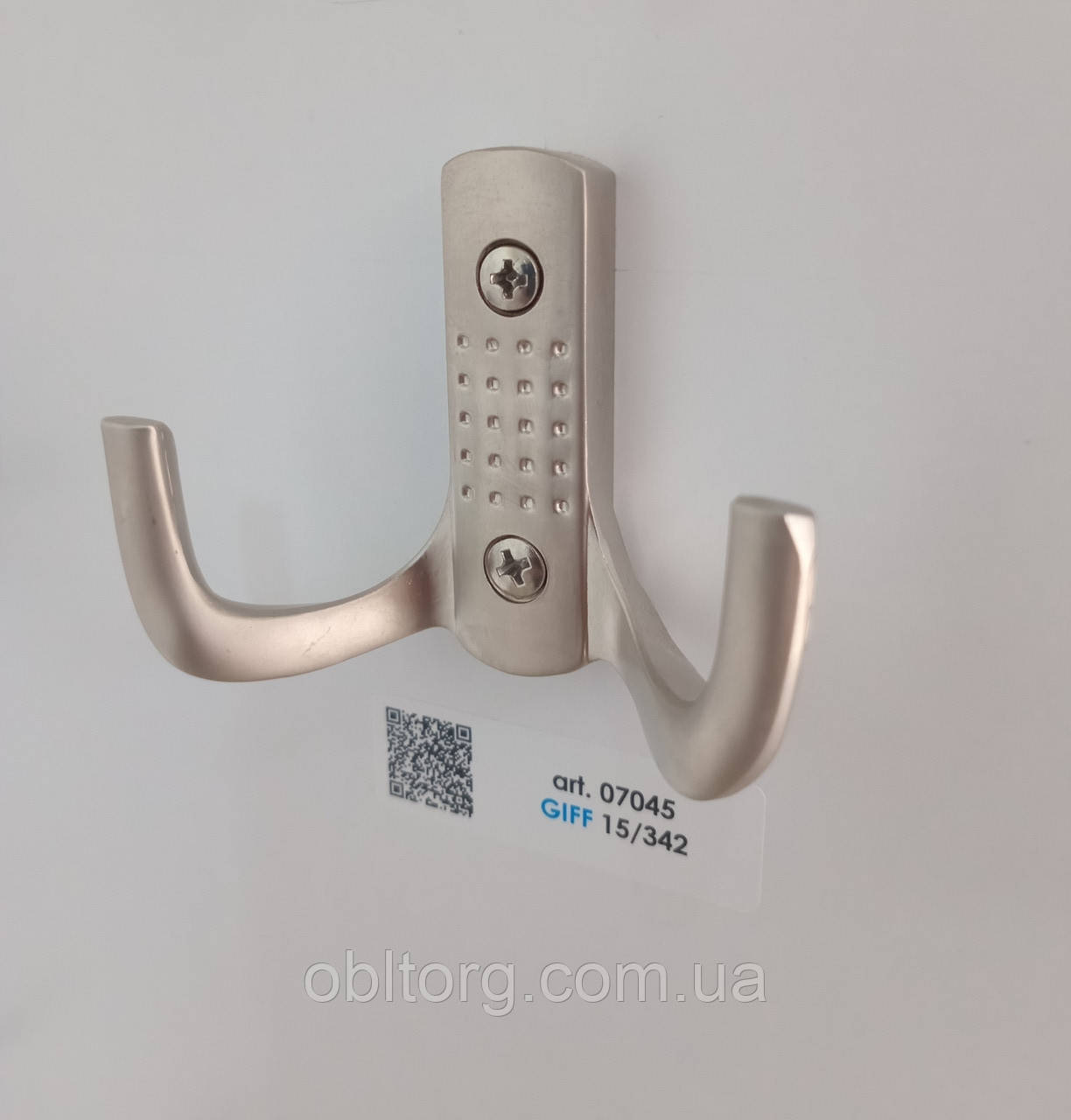 Гачок (гачок) меблевий GIFF 15/342 Сатин, фото 1