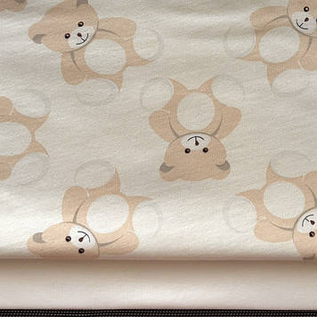 Двонитка трикотаж з начосом полотно преміум малюнок мишки