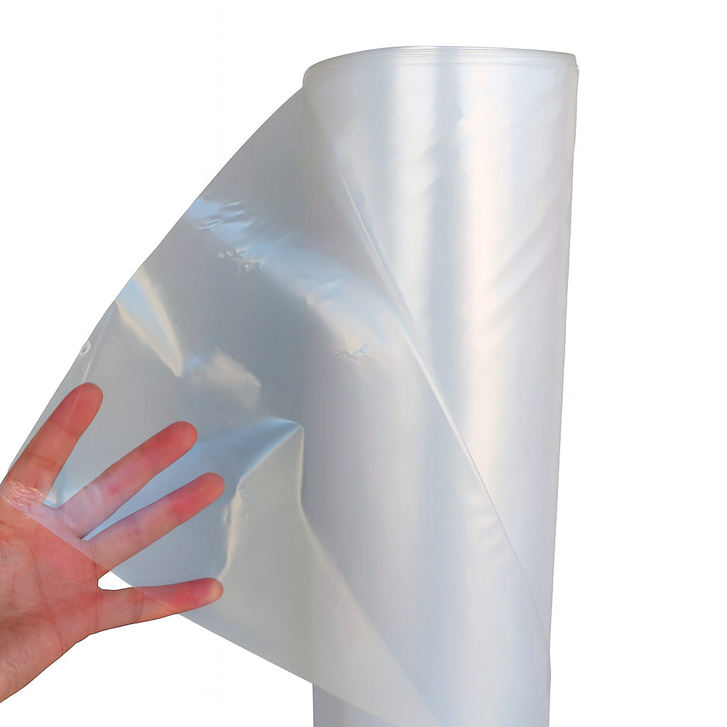 Плівка біла на метраж, 50 мкм, 3м завширшки, біла (прозора).