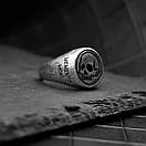 Каблучка печатка перстень чоловічий сталевий MOMENTO MORI 20 з нержавіючої сталі з Черепом, фото 2