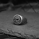 Каблучка печатка перстень чоловічий сталевий MOMENTO MORI 20 з нержавіючої сталі з Черепом, фото 3