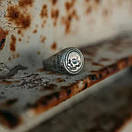 Каблучка печатка перстень чоловічий сталевий MOMENTO MORI 20 з нержавіючої сталі з Черепом, фото 6