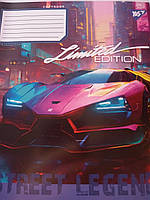 Зошит 24 аркушів клітинка Спорткар картонна обкладинка червоні поля офсетний папір Yes