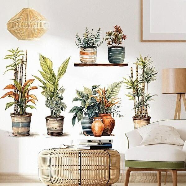 Вінілові наклейки Вазони (лист 60 х 90 см) Б179-20 ZDB 2866