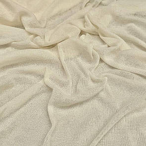 Трикотаж Вуаль в'язання ширина 180 однотон 240 г/м2 прозора Молочний