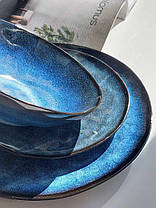 Салатник керамічний синій Зоряне небо 19.5 см, фото 2