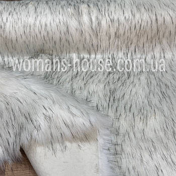 Хутро кролика штучний ворс 3 см ширина 180 щільність 1100 г/м2 Чорний