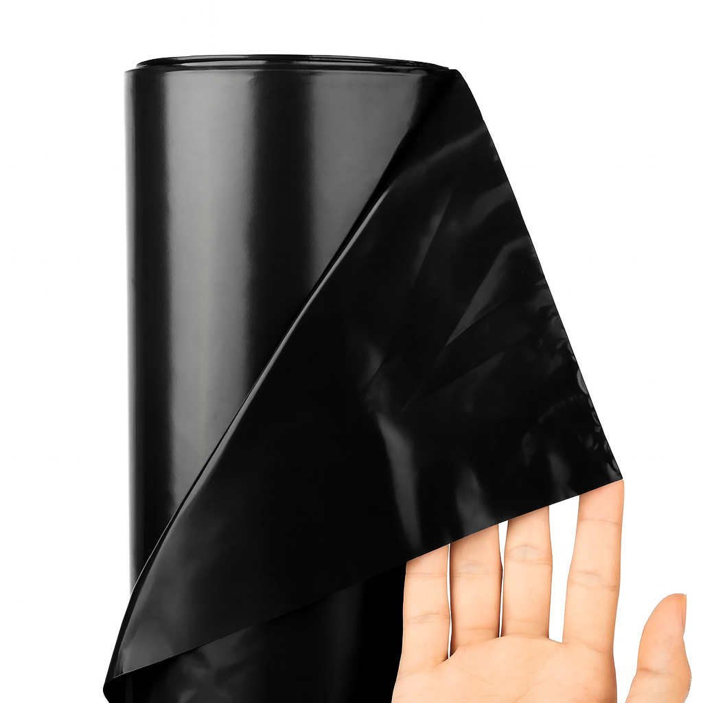 Плівка чорна на метрж 250мкм, 3м ширина, будівельна, для мульчування.