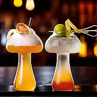 Скляний стакан у формі гриба оригінальна склянка для коктейлів, соку, молочного чаю та інших напоїв