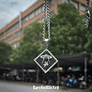 Чоловічий кулон підвіска з ланцюжком NOT ALONE на шию з медичної сталі під срібло з НЛО, фото 3