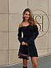 Жіноча міні-сукня на бретелях з гудзиками спереду і регульованою шнурівкою Smf9475, фото 8