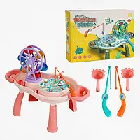 Детский развивающий механический набор магнитная рыбалка, комплект для рыбалки с магнитами и удочкой для детей