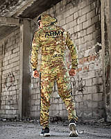 Тактичний спортивний костюм Army мультикам двонитка Спортивний костюм чоловічий камуфляжний мілітрарі