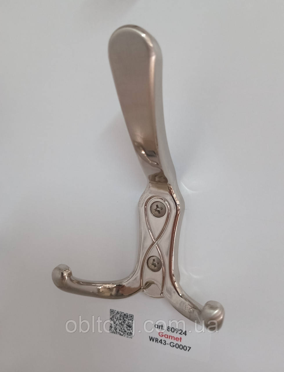 Гачок меблевий GAMET WR43 нержавіюча сталь, фото 1