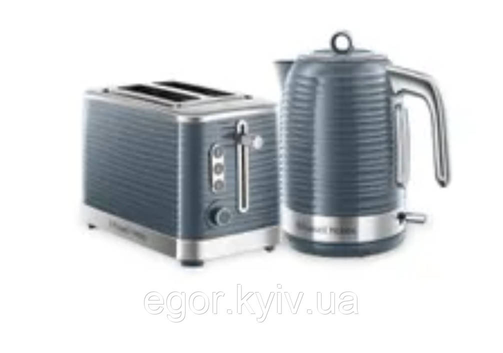 Набір для сніданку чайник+тостер Russell Hobbs Inspire Grey, фото 1