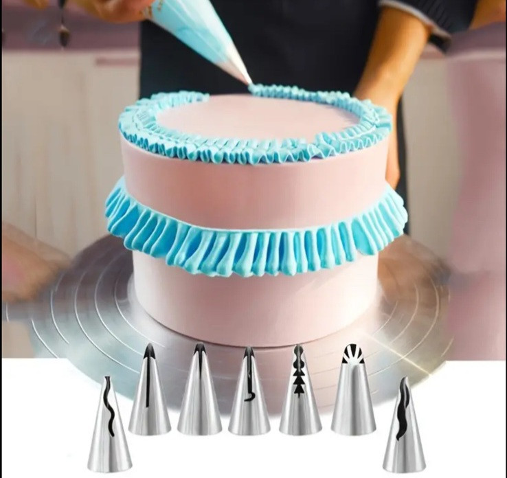 Набір кондитерських насадок з 7 шт для оборок і рюшів, фото 1