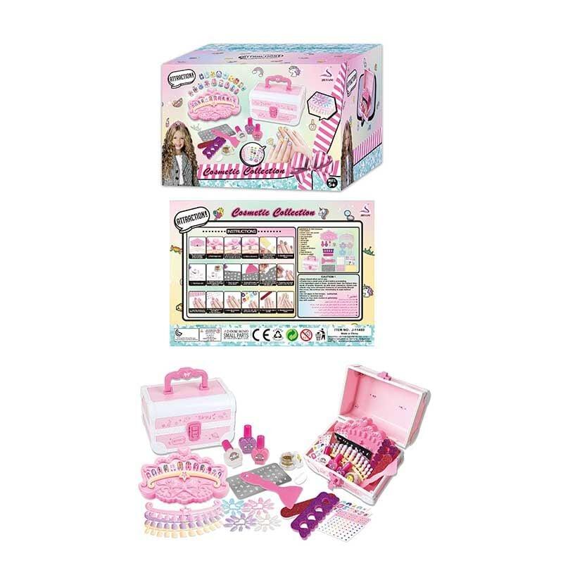 Набір для манікюру J 1148 B (24) лаки, накладні нігті, набір для стемпінгу, підставка, розділювач для пальчиків, пилочка, в