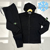 Зимовий спортивний костюм чоловічий Stone Стон Айленд Island осінь-зима теплий на флісі зіпка з капюшоном (без кепки!)