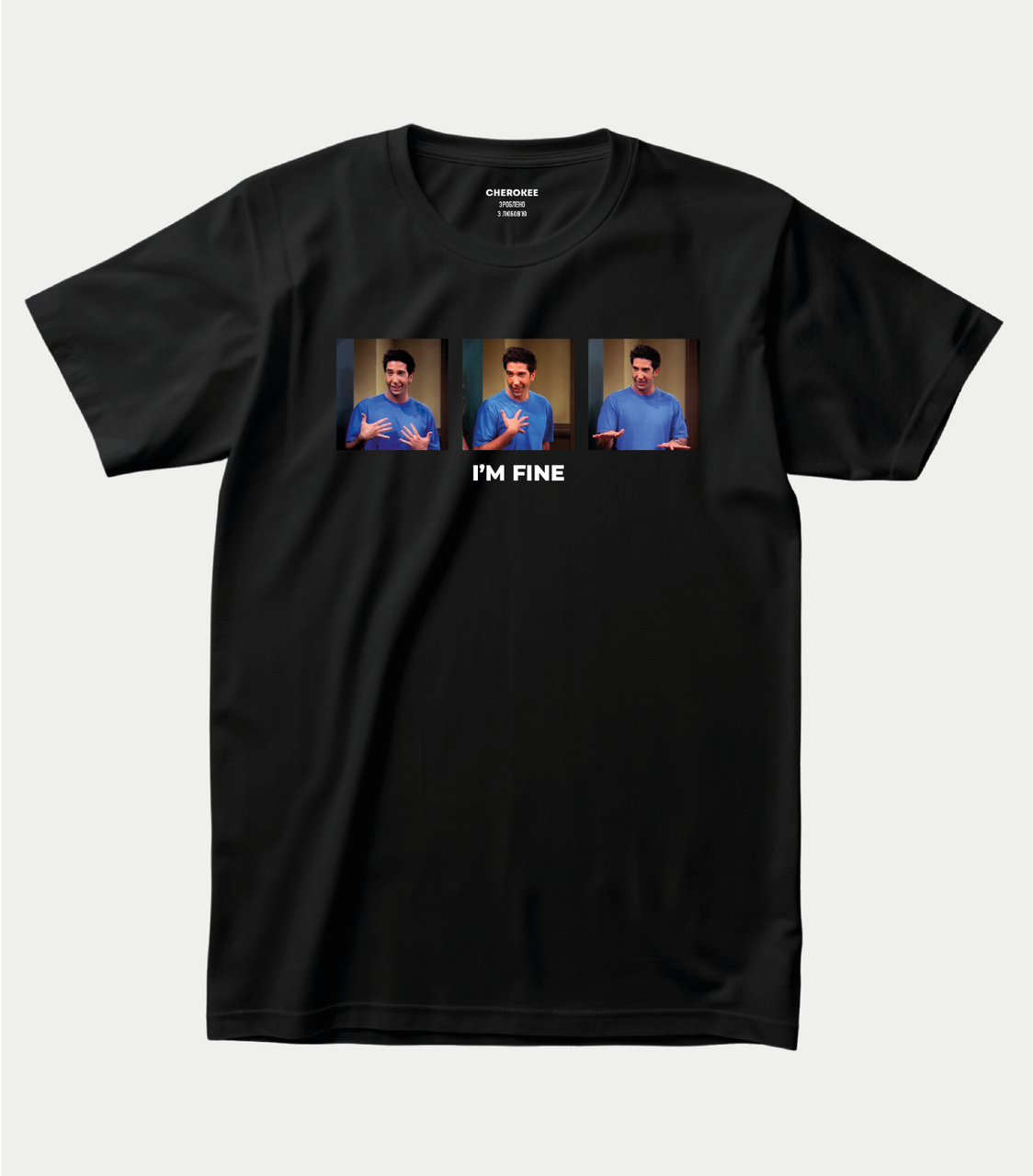 Футболка унісекс чорна ХС  "I'm fine" - 2616, фото 1