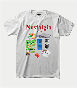 Футболка унісекс біла ХС  "Nostalgia" - 2611