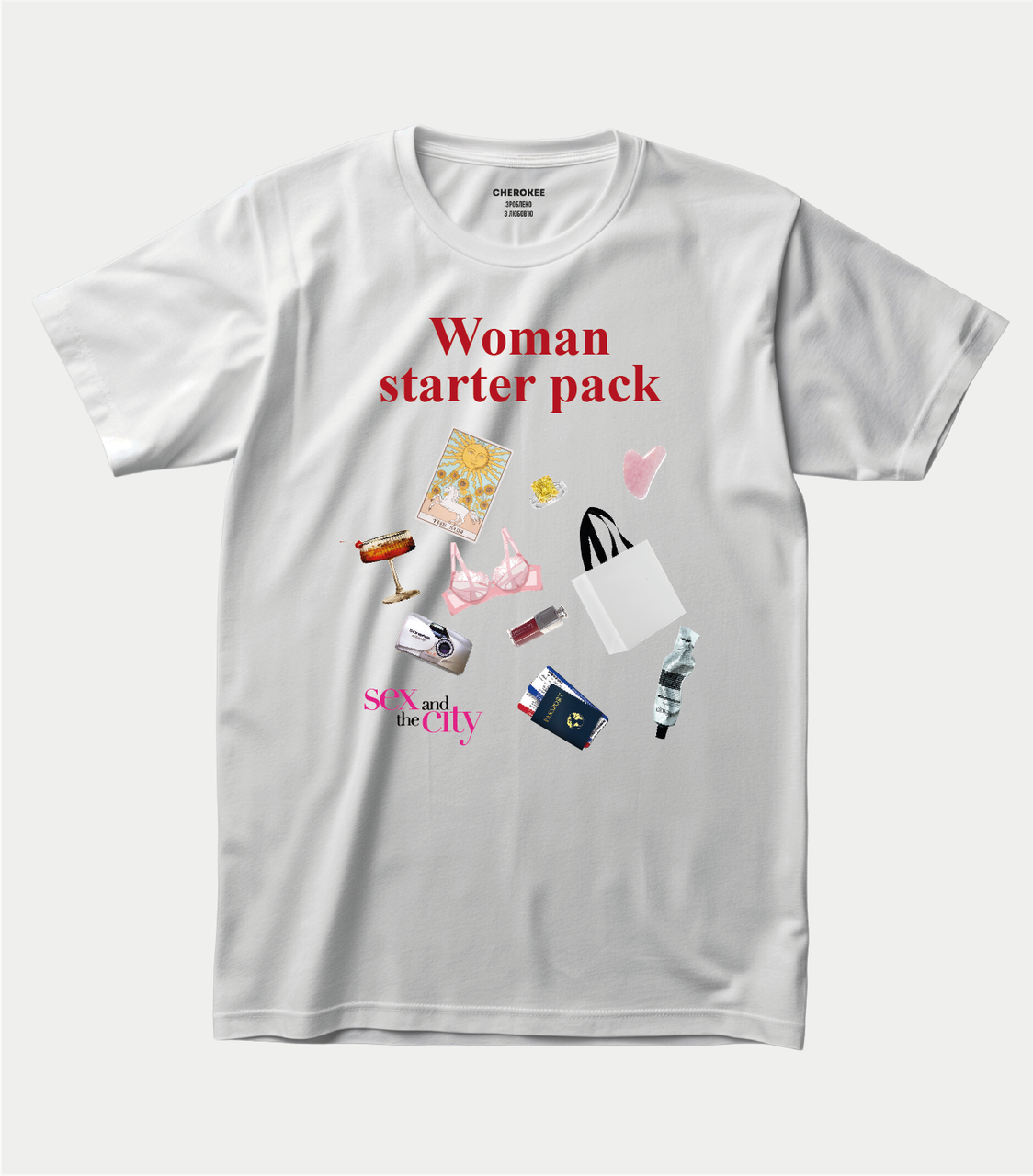 Футболка з принтом "Woman starter pack", фото 1