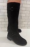 Чоботи замшеві зимові жіночі на підборах від виробника модель ШТ25-4216, фото 2