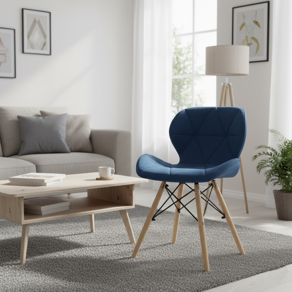 Кухонні стільці синій вельвет ELVA Velvet Blue, фото 1