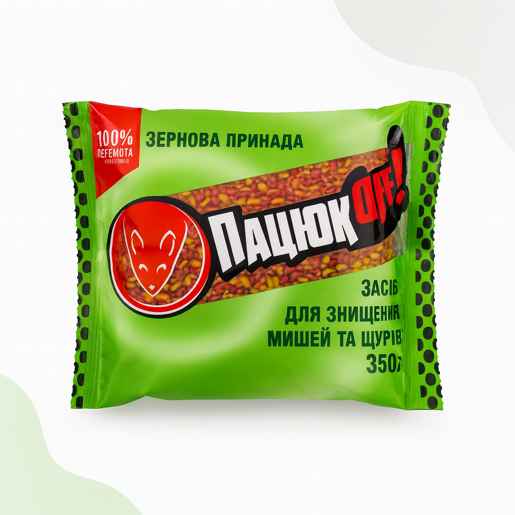 Родентицид Пацюк OFF (Пацюк ОФФ) зерно від гризунів 350 г, фото 1