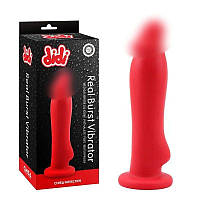 Вибратор красный на присоске Real Burst Vibrator ssmag.com.ua