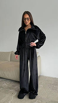 Комбінезон жіночий трендовий з велюру у кольорах (Норма)