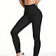 Жіночі лосини з корсетним поясом на гачках в три ряди утягуючі легінси для жінок з утяжкою живота Чорний S - фото 5 - id-p2738946482