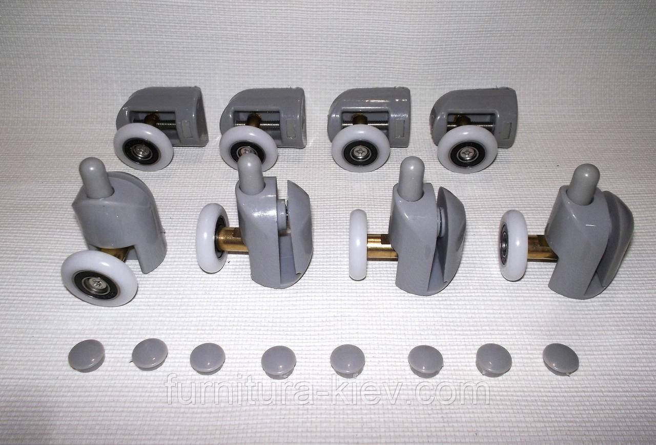 Набір коліс 23 мм для душової кабіни з латунною вставкою, фото 1