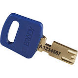 Замок Brady SafeKey Compact Nylon Lockout Padlock CPT-BLU-38AL-KD з ключом синій, фото 3