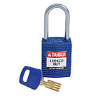 Замок Brady SafeKey Compact Nylon Lockout Padlock CPT-BLU-38AL-KD з ключом синій