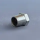 Заглушка різьбова шестигранна нержавіюча DN10 (3/8") зовнішня різьба BSPP, н/ж сталь AISI304, Class 150, фото 8