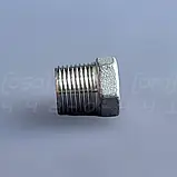 Заглушка різьбова шестигранна нержавіюча DN10 (3/8") зовнішня різьба BSPP, н/ж сталь AISI304, Class 150, фото 9