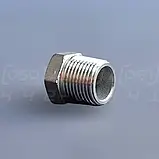 Заглушка різьбова шестигранна нержавіюча DN10 (3/8") зовнішня різьба BSPP, н/ж сталь AISI304, Class 150, фото 5