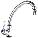 Кран для холодної води з поворотним аератором хромований ZERIX MONO 018 Chrome (ZX2861), фото 2