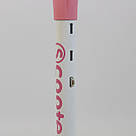 Дитячий самокат триколісний, від 3 років, до 50 кг, рожевий / Триколісний самокат складаний / Самокат для дітей, фото 4