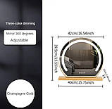 Світлодіодне дзеркало з підсвіткою та трьома режимами яскравості, фото 4