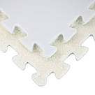 1шт Килимок пазл з ворсом, 30х30см, Білий / М'який килим пазл на підлогу / Дитячий килимок пазли / Плюшевий килим, фото 3