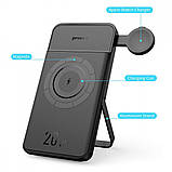 Бездротова магнітна зарядка для айфона та годинника Proove Power Stand 2 в 1 зарядна станція з акумулятором 20W 10000mAh, фото 6