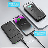 Бездротова магнітна зарядка для айфона та годинника Proove Power Stand 2 в 1 зарядна станція з акумулятором 20W 10000mAh, фото 7