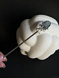 Флюорит натуральний троянда китайська паличка шпилька для волосся/1 шт., фото 3