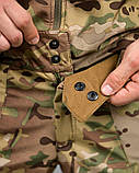 Демісезонний польовий костюм софтшел TANJENT мультикам з липучками під шеврони ПП7869 ТМ, фото 8