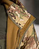 Тактичний костюм мультикам COMBO набір (куртка + флісовка + штани + бейсболка + рукавички) ПП7870 ТМ, фото 6