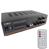 Підсилювач потужності звуку AMP 333 BT із підтримкою Bluetooth у двоканальному режимі, Потужність 2х100Вт, чорний