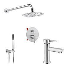 Набір 2 в 1 душова система Kroner Edelstahl Klassisch-ESG082 + змішувач Edelstahl Klassisch-ESG010